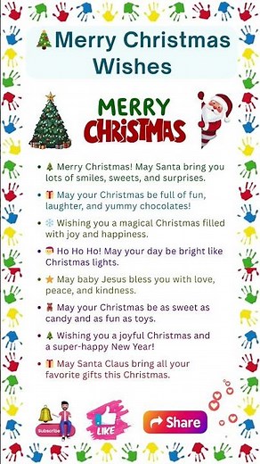 🎄Merry Christmas Wishes | Christmas Wishes | Happy Christmas Messages | Santa Claus Christmas Wishes