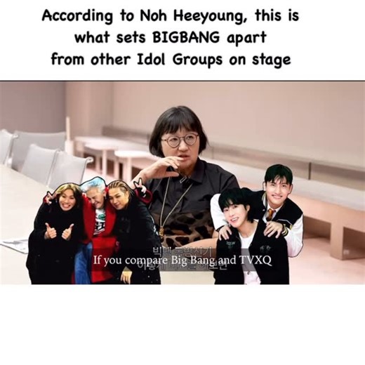 Daisy_870525 on Instagram: "…. 👉The members of BIGBANG play around with you. They really engage with the audience. BIGBANG pursued freedom on stage. They don’t do synchronized dance routines. 👉Other Idol Groups.. They perform with knife-like choreography. Everyone does synchronized dances there. They’re like model students. ♦️Noh Hee Young is a South Korean entrepreneur and brand strategist @xxxibgdrgn @__youngbae__ @d_lable_official . . #BIGBANG #bigbangisback #bigbangvip #BIGBANGFOREVER #VIP