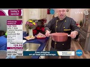 SafeTGrip 3piece Ceramic Nonstick Cookware Set