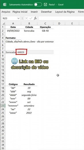 Como concatenar texto com data no Excel [com função TEXTO]