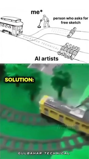 AI vs Free Sketch Dilemma | The Trolley Problem Just Got a Meme Upgrade 🤯😂