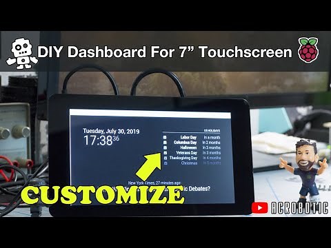 Raspberry Pi 4 Desktop Dashboard On a 7" Touchscreen | MagicMirror Setup