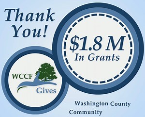 WCCF Gives 2024 raised an incredible $1.8 million in grants, thanks to the generosity of over 2,500 donors supporting 134 local charities! 🎉 Give yourselves a round of applause for this amazing achievement! 🥳👏 | Washington County Community Foundation