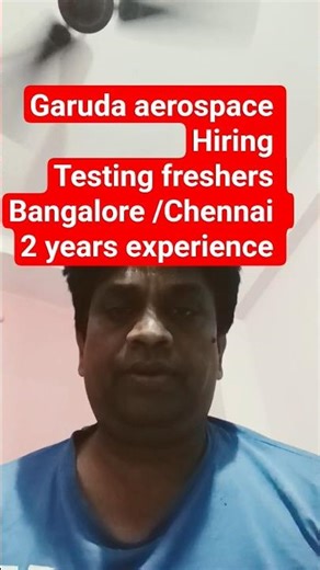 Garuda Aerospace Hiring QA Tester | Bangalore & Chennai | Testing Jobs 2026