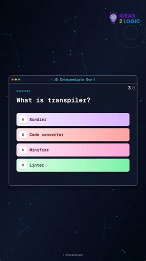 JS Interview Question: What is transpiler?