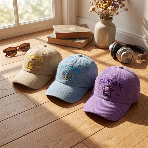 Custom Poke Anime Embroidered Vintage Hat, Personalized Character Baseball Cap, Gift for Her & Him - Etsy