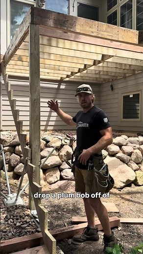 Diamond piers make mid span supports so easy #deckbuilding #diy #deckconstruction #deckremodel