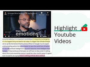Youtube Video Highlighting & AI Summary [QUICK TOUR]
