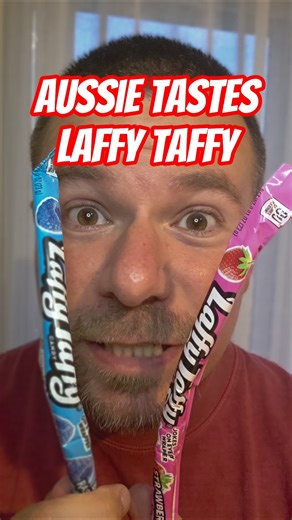 Aussie tries Laffy Taffy 🇺🇸🍬Chewy, loud, and way sweeter than it needs to be
