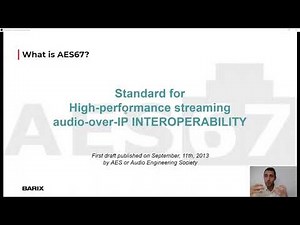 Barix Webinar - How to use AES67 with your Barix device