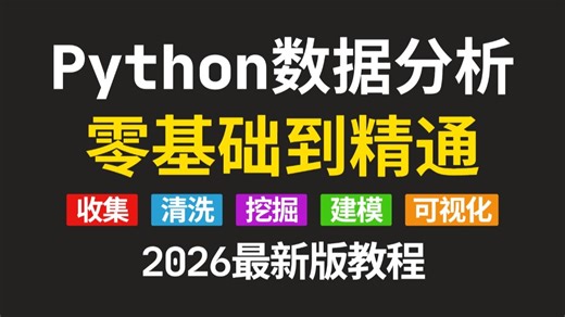 【全88集】零基础学会numpy pandas matplotlib数据处理，数据分析与数据可视化！