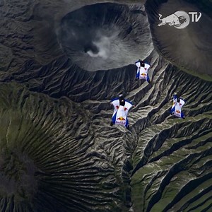 The incredible Red Bull Skydive Team see one of the world's most beautiful active volcanos like never before 🌋😍 | Red Bull Adventure