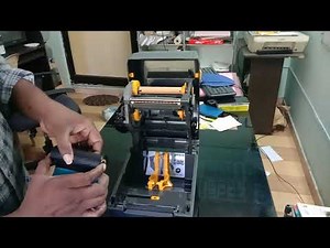 ZEBRA ZD220 LABEL PRINTER LABEL CHANGE AND RIBBON CHANGE