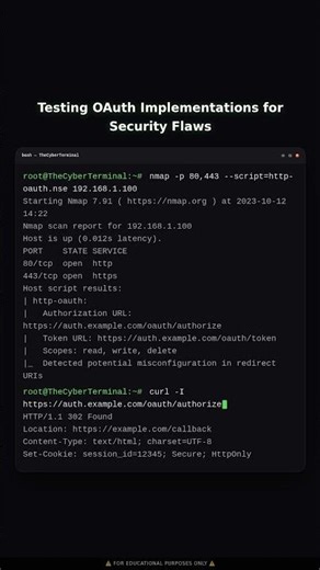 Testing OAuth Implementations for Security Flaws