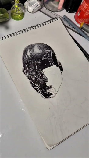 You Won’t Believe This Silver Surfer Pen Art! ⚡🖊️ #viral #ytshorts #silversurfer #pendrawing #art