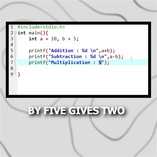 Day 5/60: Arithmetic Operators in C | Learn C Language in 60 Seconds |