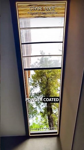 Smart Retractable Roof by Starluxe: Motorized Outdoor Shade with LED Lights & Fabric Choice