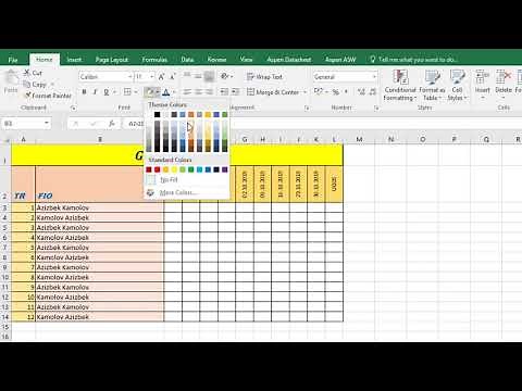 EXCEL dasturida jadvallar bilan ishlash