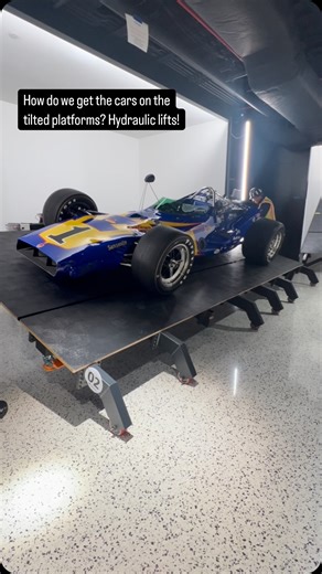 Ever wondered how the cars in the John H Holliday Family Indianapolis 500 Winners Gallery get into those tilted positions? Here’s a behind-the-scenes from when the cars were being moved in back in March! | Indianapolis Motor Speedway Museum