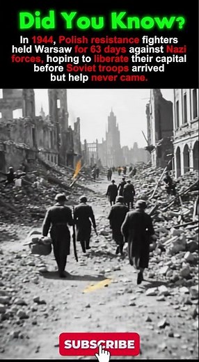 Warsaw Uprising: 63 Days of Courage and Abandonment | Did You Know? #WarsawUprising #WW2History