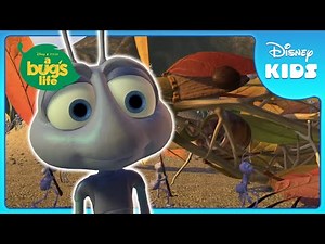 🐦‍⬛ Fake Bird Plan Surprises the Grasshoppers! | A Bug's Life | Disney Kids