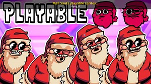 Mall Santa playable sprites!!   Chromatic Mod for Friday Night Funkin' | FNF Mods