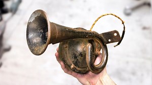 Restoring a Classic Dented Car Horn! #restoration #antiques #carhorn | Odd Tinkering
