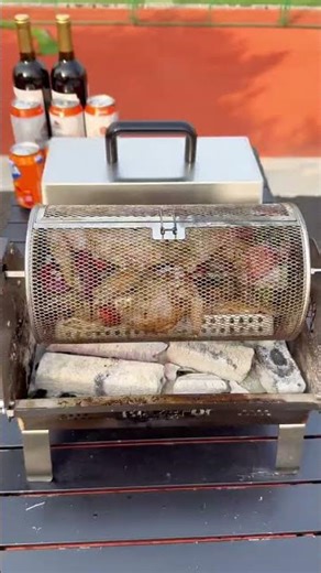 This portable power bank-powered rotating barbecue grill is very convenient to use. #bbq #hotstyle