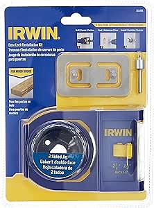 IRWIN Door Lock Installation Kit for Wooden Doors (3111001), Blue