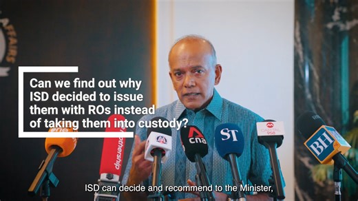 [Issuance of Restriction Orders to two Singaporeans for terrorism-related activities] Two Singaporeans have been issued with Restriction Orders under the Internal Security Act (ISA) . One of them is a 14-year-old student, the youngest ISA case to-date. The second is An’nadya An’nahari, a former public servant. Both were self-radicalised online. ISD has done excellent work in stopping them before they could go further, and potentially carry out attacks here. | K Shanmugam Sc