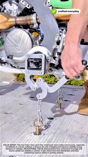 Smart Motorcycle Stabilizer Stand for Secure Parking #craftedeveryday