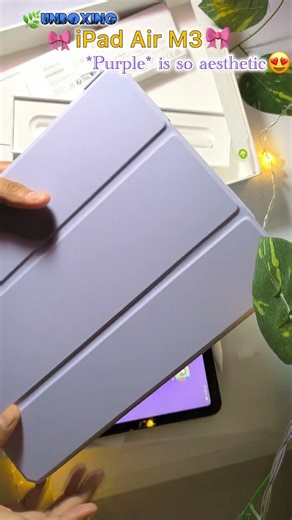 Unboxing the new purple iPAD Air M3 #apple #asmr #ipad #aesthetic #ipadairm3 #shorts
