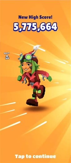 subway surf highest score 5,775,664