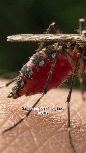 Why do female mosquitoes drink blood?