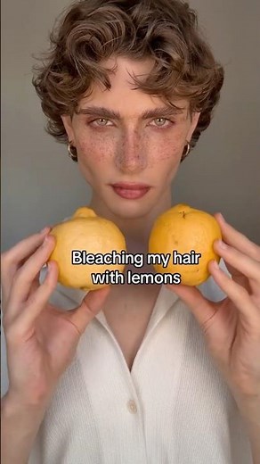 Bleaching hair with lemons 🍋 #haircolor #hairstyle #shorts
