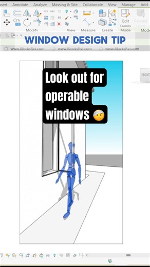 Operable windows when they’re open need some though too. #doryazararchitect