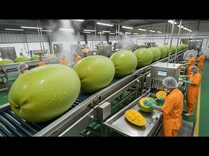 Inside a modern green mango processing plant: From fresh mangoes to mango juice (The entire process)