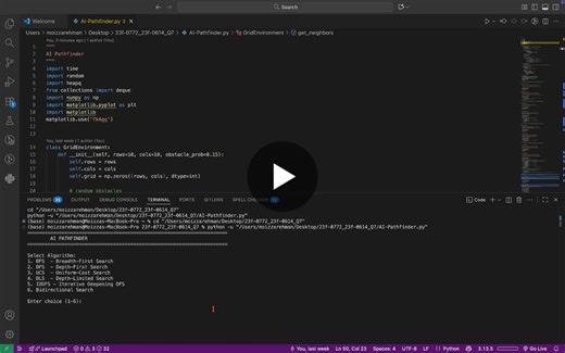#artificialintelligence #algorithms #python #learninginpublic | Moizzah Rehman