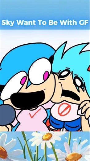 Sky Want To Be With BF [FNF Animation] #fnf #fridaynightfunkin #shorts