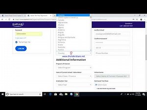 How to create Kaplan Account and Start pretest Practice test