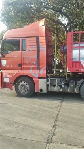 A truckload of organic sulfur is waiting for unloading
