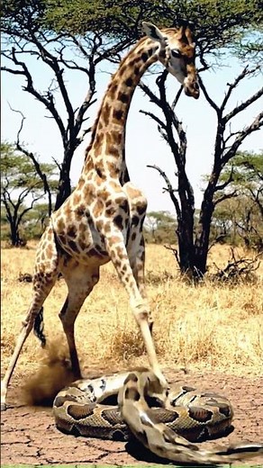 Python Attacked a Giraffe, Here's What Happened Next! #shorts #wildlife #fypシ゚viral