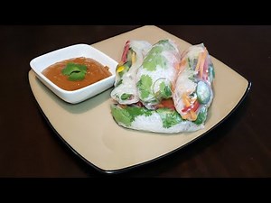 Spring Rolls with Spicy Peanut Sauce