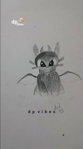 Let's Draw Toothless ටූත්ලස්ව අඳිමු - Relaxing Art Video | Drawing Toothless (Night Fury)
