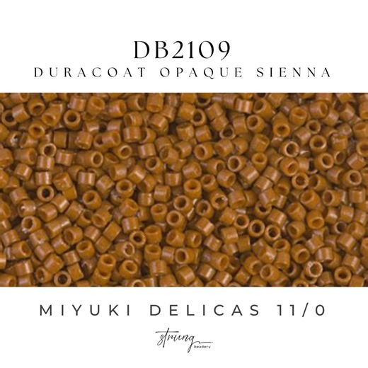 DB2109 Miyuki Delica Beads 11/0 Duracoat Opaque Sienna, 8 Grams-jewelry Making, Bead Weaving, Embroidery, Peyote Stitch, Brick Stitch - Etsy Australia