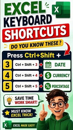 3 Excel Keyboard Shortcuts You MUST Know! 🤯 | Ctrl + Shift #shorts #excel #dataanalytics