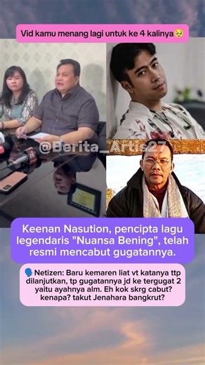 Keenan Nasution mencabut gugatannya?🤔#vidialdiano #videoshort #videoviral