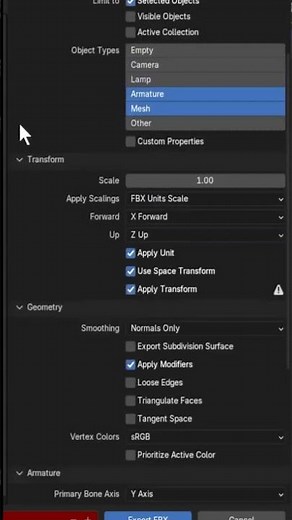 Export ARMATURE and MESH from Blender #unrealengine5tutorial #unrealenginebeginnertutorial