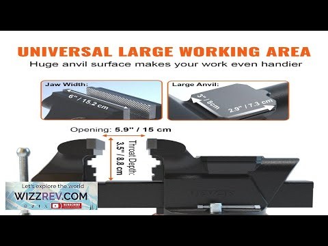VEVOR 6" Bench Vise w Anvil 360Swivel Locking Base Heavy Duty Ductile