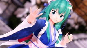 【東方MMD】和風メイド早苗さんで「君色に染まる」
